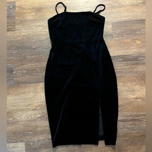 Express stretch velvet black cocktail dress